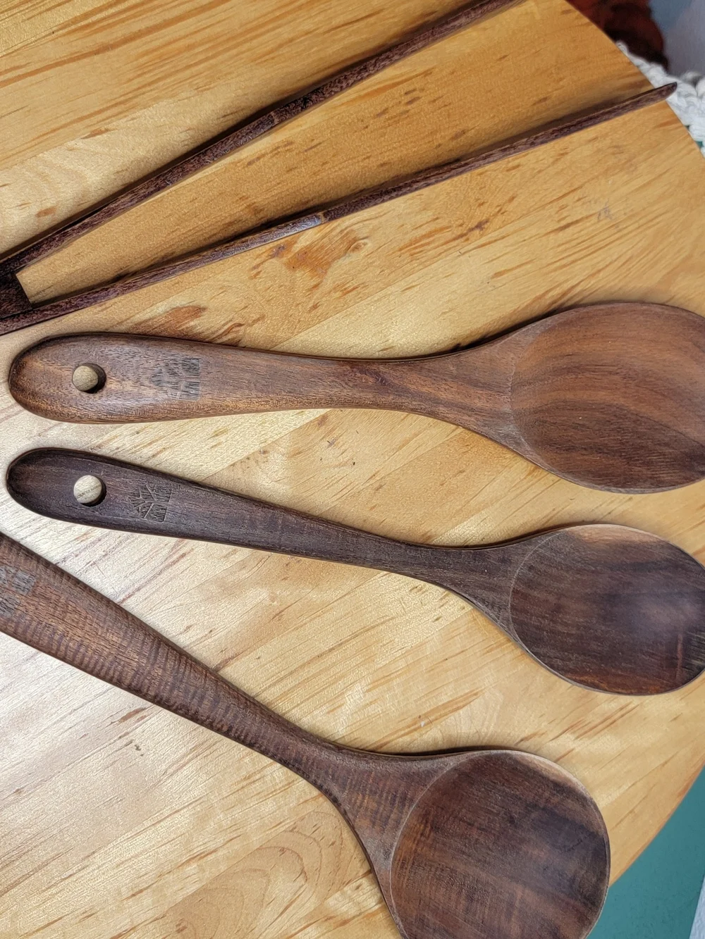 Dark Wood Kitchen Utensil Set - 10-Piece